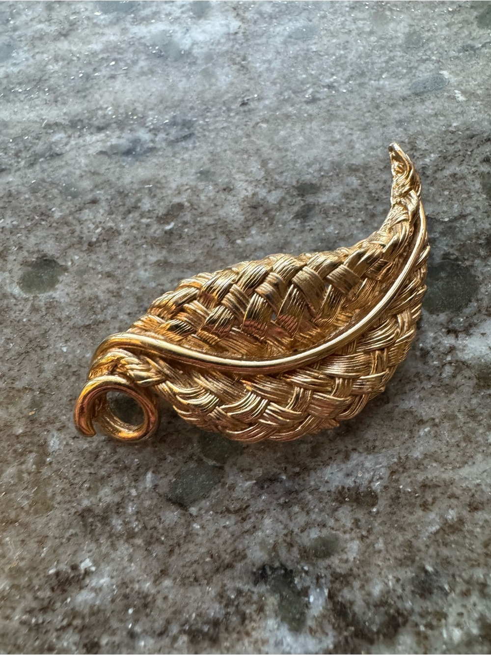 Napier Woven Leaf Women’s Brooch